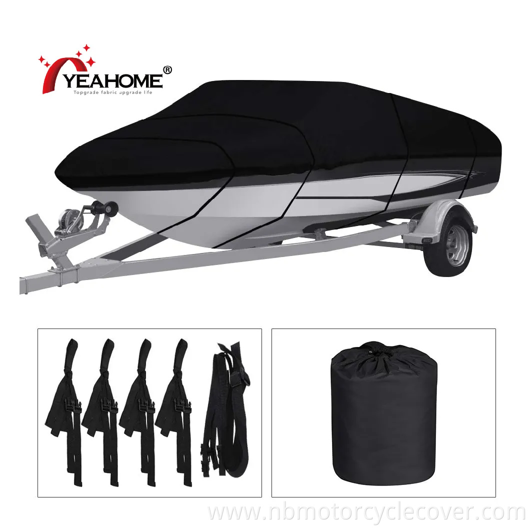 Polyester Oxford Boat Cover Durable Tear Proof All Weather Outdoor Protection